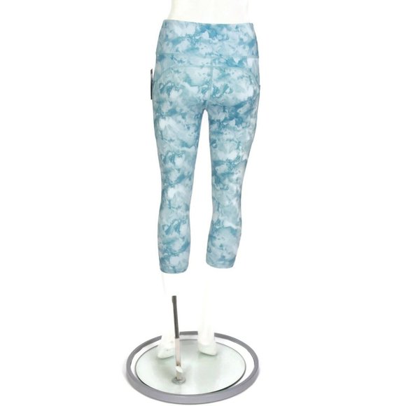 Ray Pose Cosmic Blue Swirl Tie Dye Leggings Capri size small New NWT - 159 - Picture 3 of 5